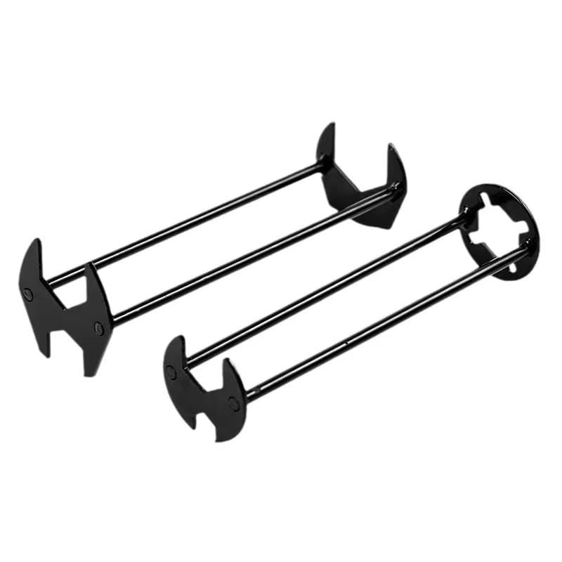 NIHESIM 2Pcs Bath Taps Spanner Basin Wrench Under Sink Plumbing Tool, Easy Around The Base, Useful Sink Wrench for Tight Spaces Remove Tap Fittings Lock Nuts, 7 Different Size Nut Openings