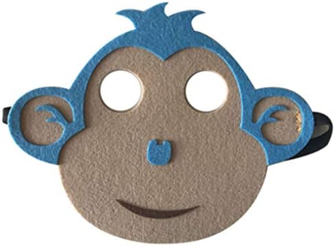 Minzhi Cartoon Animals Half Face Kids Mask Children's Day Birthday Dress Up Costume Mask Zoo Jungle Party Supplies 5#
