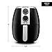 Gourmia GAF375 4.5 Qt Air Fryer | Oil-Free Healthy Cooking | Adjustable Time and Temperature Dials | Removable Dishwasher-Safe Crisper Tray | Free Recipe Book Included