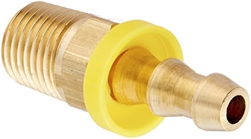 Brennan Industries 2113-04-04-B Brass Straight Tube Fitting, 1/4" Hose x 1/4"-18 Male NPTF