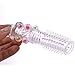 Alixyz Best Male Sex Toy Cover Sleeve Ring Delay Impotence Extension Condom Cover (B, Clear)