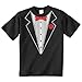 Threadrock Big Boys' Tuxedo Youth T-Shirt M Black