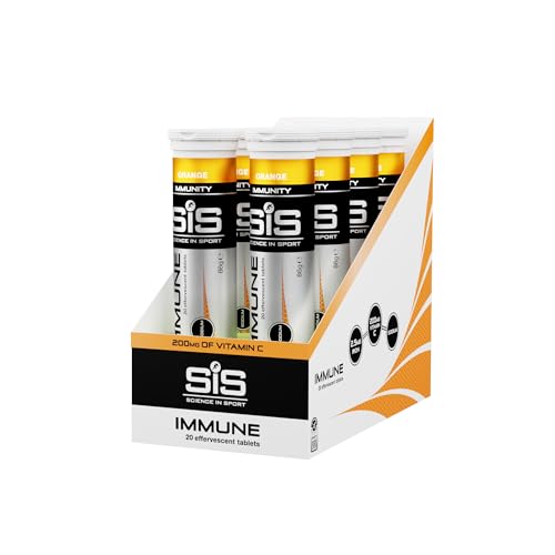 Science in Sport Immune Tabletten 160 Stk. Orange - Vitamin C Tabletten mit Eisen, Vegan, Brausetabletten zur Unterstützung des Immunsystems