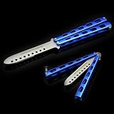 New Practice BALISONG METAL BUTTERFLY Steel Trainer Dull Knife Exquisite