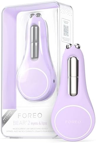Bear 2 Eyes & Lips, Dispositivo Antirughe a Microcorrente, Massaggiatore Occhi, Lifting Sopracciglia, Volumizzante Labbra e Trattamento Occhiaie, Prodotti di Bellezza Rassodanti, Lavender
