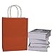 BagDream Gift Bags 8x4.25x10.5 IN 100Ct Kraft Paper Gift Bags with Handles Bulk, Halloween Party Favor Retail Shopping Craft Bags (Orange)