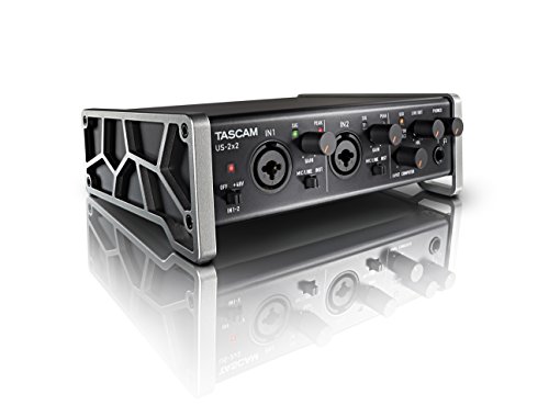 Tascam US-2x2 USB Audio/MIDI Interface with Microphone Preamps and iOS Compatibility