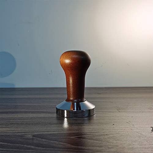Joy-Now Espresso Zubehör 51mm Tamper Set - Vintage Holz Kaffee Tamper mit Silikonmatte Ständer - Barista Tamper Tool – Bild 4