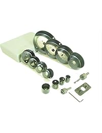 Sierra agujereadora kit de 16 piezas, 3 4-5 pulgadas, set completo en caja con mandriles y placa de instalación