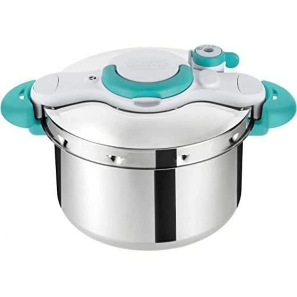 clipsoMinut’ Easy Pressure Cooker, stainless steel, blue, 23.5 x 39 x 29.5 cm
