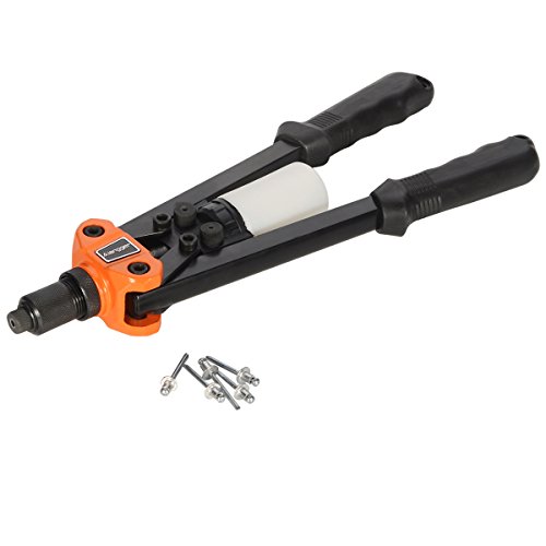 Langger Heavy Duty Pop Rivet Gun, Hand Riveter with 3 Different Nozzles, Nozzle Wrench- Applications Include Sheet Metal, Automotive, Duct Work, etc - Thumbnail 5