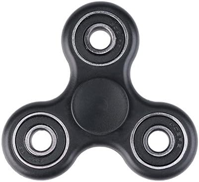 New Tri-Spinner Fidget Toy 3D Printing Ceramic Bearing EDC Focus Toy for Killing Time, Guarantee 2 min+ Spin Time! (Black2)