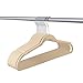 Premium Quality Thin Velvet Hangers - 50 Pack - Ivory - Heavy Duty Non Slip Suit Hangers Swivel Ultra Thin