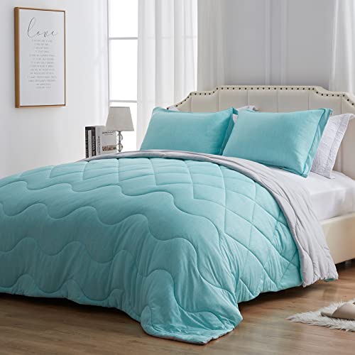 SunStyle Home Warm&Cooling Comforter Set All Season Down Alternative Bed Set Cooling Blanket