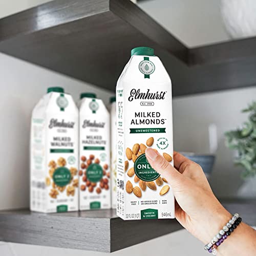 Elmhurst 1925 Unsweetened Almond Milk, Shelf Stable Milked Almonds