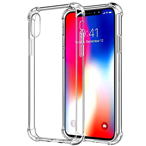 CaseHQCrystal Clear Case Compatible with iPhone Xs Max 2018 (6.5"),TPU Enhanced Drop Protection,Slim Protective Cover with Reinforced Corner Bumpers, Flexible Soft TPU Anti-Scratch Shock Absorption