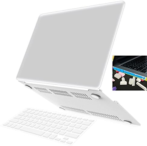 iFyx Matte Rubberized Hard Protective Shell Case Cover Skin for Apple MacBook Air 13 inch 13.3" A1466 Free Keyguard + Dustplugs (Transparent)