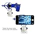 Kidcia Microscope for Kids Science Kit, Beginner's Microscope Kit Blue/White with LED 80X 200x and 450x Magnification Science Toy, Educational Toy Birthday Gift for Boys & Girls
