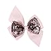 XIMA 12pcs 4.5inch Reversible Sequin Bows With Clips Grosgrain Ribbon Hair Bows Hairpin For Girls Hair Accessories (12pcs-Bows with clips)
