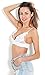BellisMira Women's Crochet Crop Top Camisole Lace Vest Spaghetti Strap Halter Bralette White, M