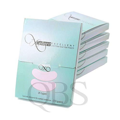 Excellent Lint Free Eye Gel Patches A, B Type - Eyelash Extensions (Type A, 50 Pairs)