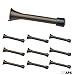Ilyapa Spring Door Stops - 10 Pack 3 ¼ Inch Heavy Duty Door Stop - Traditional Spring Door Stop - Oil Rubbed Bronze w/Rubber Bumper