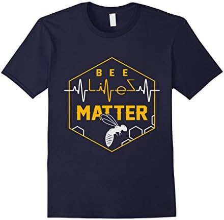 Men's Queen Honey Bumble Bee Lives Matter T Shirt Gift Men Women  XL Navy