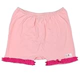 Hide-ees Bloomers Girls Under Dress Shorts WITH Ruffle (4-6X, Pink-ees Poodles)