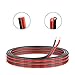 16 Gauge Silicone Electric Wire, EvZ 33ft 16AWG Flexible 2 Conductor Parallel Cable, 2pin Red Black, High Temperature Resistant, Single Color LED Strip Extension
