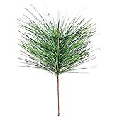 DJDBaihuo 32Packs Artificial Pine Needles Branches,Artificial Pine Tree Branches,Green Plants Pine Needles DIY Accessories for Garland Wreath Christmas Embellishing and Home Garden Decor