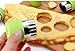 12 Pcs Stainless Steel Cookie & Vegetable & Fruit Cutters Shapes Sets, Mini Cookie Stamp Mold, Sandwich Cutters for Kids Baking+10 pcs Cute Cartoon Animals Food Picks and Forks Color Random