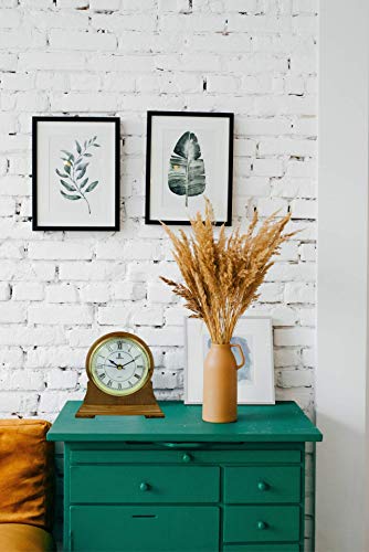 Mantel Clock, Silent Decorative Wood Desk Clock, Battery Operated, Wooden Design, for Living Room, Office, Kitchen, Shelf & Home Décor Gift - 9" x 8.5" (M102 - Mantle Clock) - Thumbnail 7