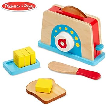 melissa doug wooden play toaster kitchen mixer accessories food amazon cake toy pcs butter bread