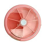 Fucool 1pcs Travel 7 Compartment Pill Box Medicine Tablet Holder Organizer Dispenser Case Pink