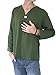 Men's Green T-Shirt 100% Cotton Thai Hippie Shirt V-Neck Beach Yoga Top (X-Large, Green)