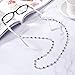 RANHUU Beaded Eyeglass Chains for Women Reading Glasses Cords Colorful Sunglasses Chain Holder Lanyards Eyewear Retainer (Silver+Whole colorful beads)