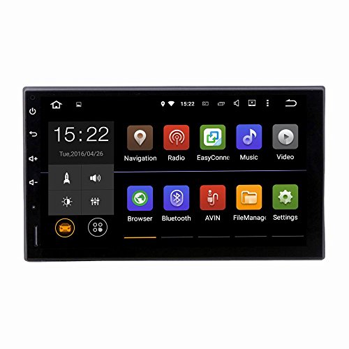 Click Here to See More Images SYGAV Android 5.1.1 Lollipop Universal 2 Din Car Stereo Video Player Sat GPS Navigation Radio with Quad Core 7 Inch 1024x600 WiFi Bluetooth