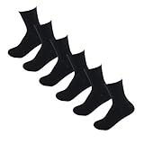 Pack of 6 ,HOEREV Women's Bamboo Fiber Breathable Daily Socks