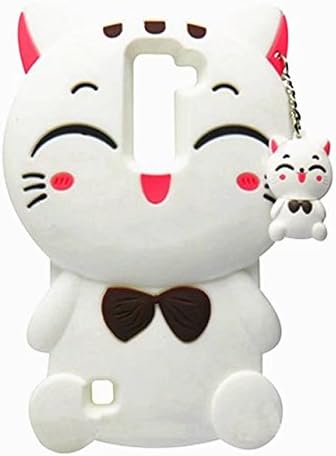 LG Stylo 2 Plus Cartoon Silicone Cover,Cute 3D Kitty Lucky Fortune Cat Design Phone Bag Soft Rubber Case for LG Stylus 2 Plus K530 K535