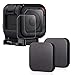 Hapurs Sports Camera Lens Cap and Lens Screen Protector, 2 Pack Protective Lens Cover Case and 2 Pack Anti-Scratch Water-Proof Tempered Glass Screen Protector for Gopro Hero 4 Session and 5 Session