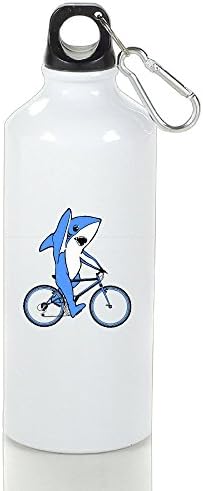 Lovebbag Funny Shark On Bike Aluminum Sports Water Bottle 500ml