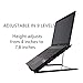 YCOCO Adjustable Laptop Stand and Riser,Mesh Ventilated op Holder,Fully Collapsible, Supports up to 44lbs,Suitable for 17.3 Inch Laptop Ablet,Artboard and Light Box Padthumb 3