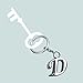 Monnel Z-324 Letter D Keychain Simple Alphabet Key Ring Creative Packaging Design Box