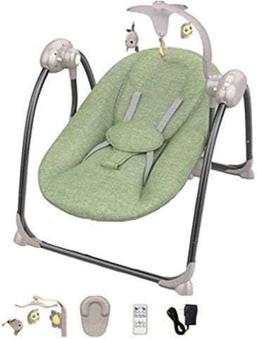 春のコレクション 赤ちゃん折りたたみ電動ロッキングチェア新生児スイングチェアクレードルボディガード5メートルリモコンで知育玩具12音楽 Green 豪奢な 春のコレクション 赤ちゃん折りたたみ電動ロッキングチェア新生児スイングチェアクレードルボディガード5メートルリモコンで知育玩具12音楽 Green 豪奢な