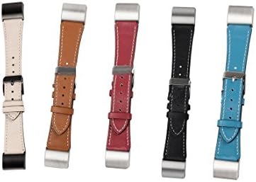Maaax Charge 2 band,Fitbit Charge 2 Wrist Band,Leather Replacement Smart Watch Band Bracelet with Double Button Folding Clasp for Fitbit Charge 2 apricot free size
