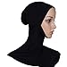Edal Headwear Full Cover Underscarf Ninja Inner Neck Chest Plain Hat Cap Bonnet Black