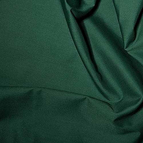 Fancy Textiles Plain Polycotton Dress Craft Fabric 44'' Wide (3 Meter, Bottle Green)