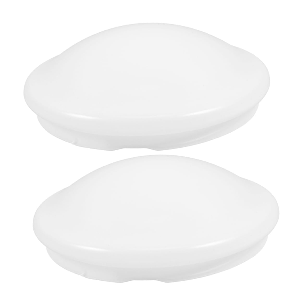 DECOMELODY 2 Pcs Flush Mount Ceiling Light Covers Plastic Lampshades Replacement for Chandeliers Round White Lamp Shades Compatible with Home Bedroom Balcony Kitchen Fixtures