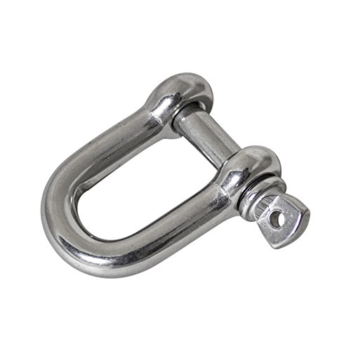 Coolaroo Shade Sail Hardware, 8 mm D-Shackle Screw Pin for Shade Sail Installat…