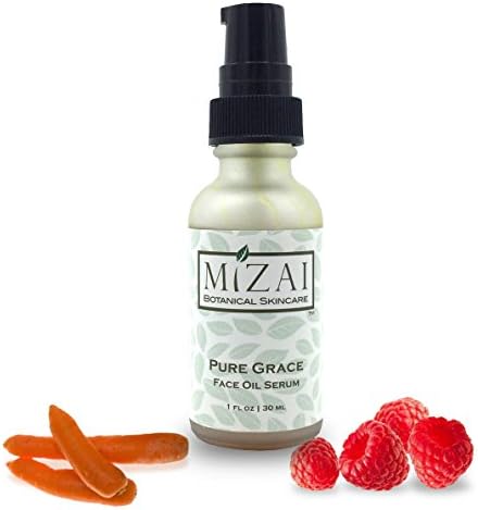 Organic Raw Vegan Face Oil Enriched with Superfoods, 100% Natural PURE GRACE for Sun Damaged Skin with Carrot, Raspberry, Buriti Fruit, Ginseng and Acai